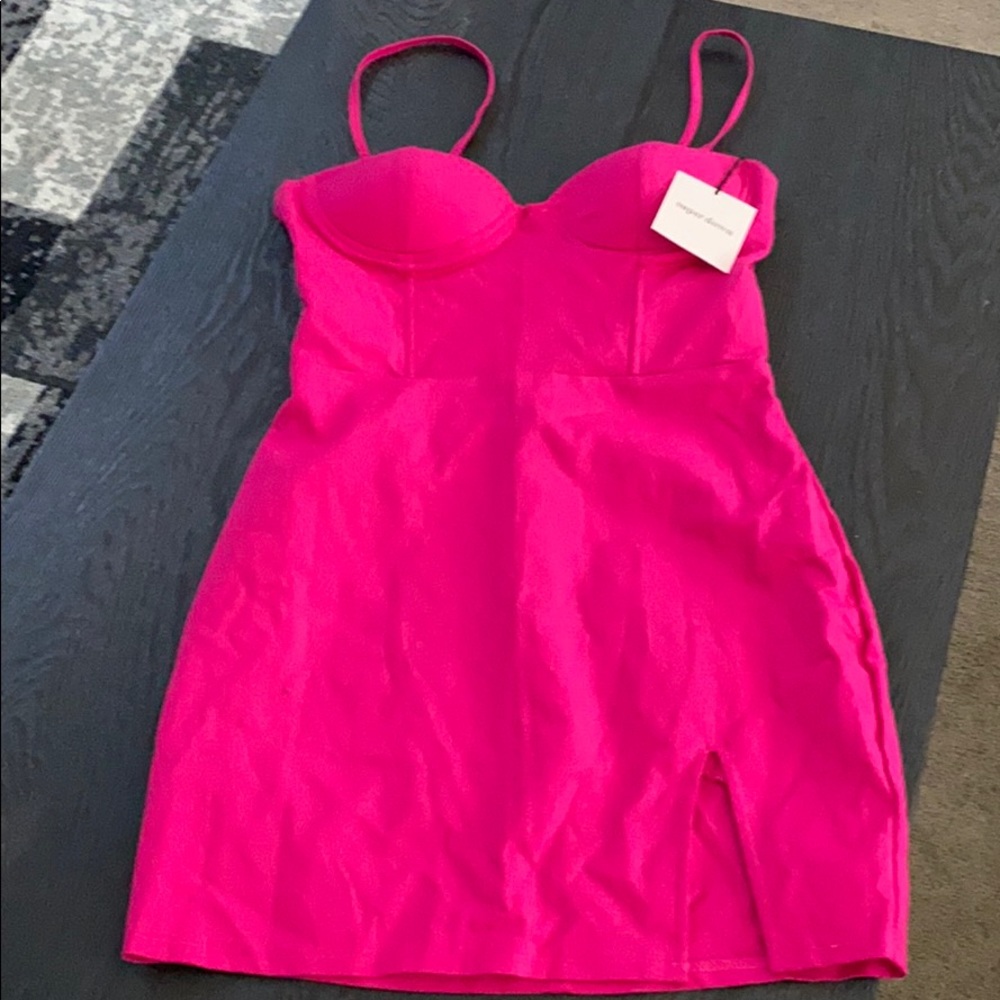 superdown Oliviah Bustier Mini Dress in Hot Pink - Picture 4 of 6